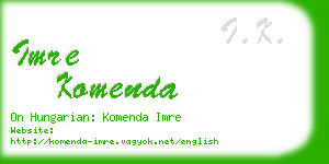 imre komenda business card